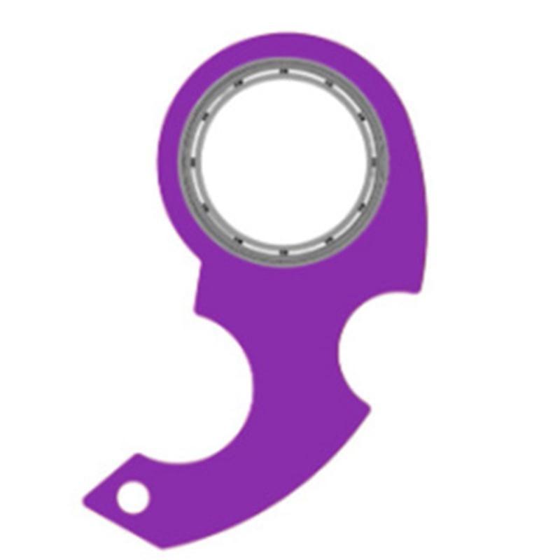 1Pc Creative Keychain Fidget Spinner Toy Anxiety Stress Relief Toys Fidget Ring Toy Key Flipping Toy Keyring
