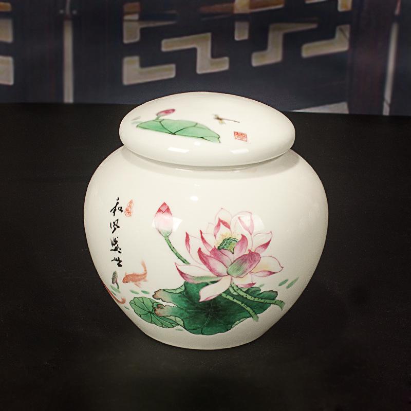 Герметичная сине-белая фарфоровая керамическая банка для меда с закручивающейся силиконовой крышкой