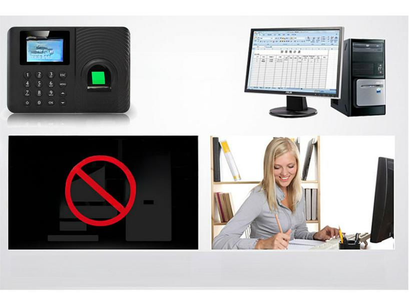 Аппарат учета рабочего времени по отпечаткам пальцев A10 на английском и китайском языках.