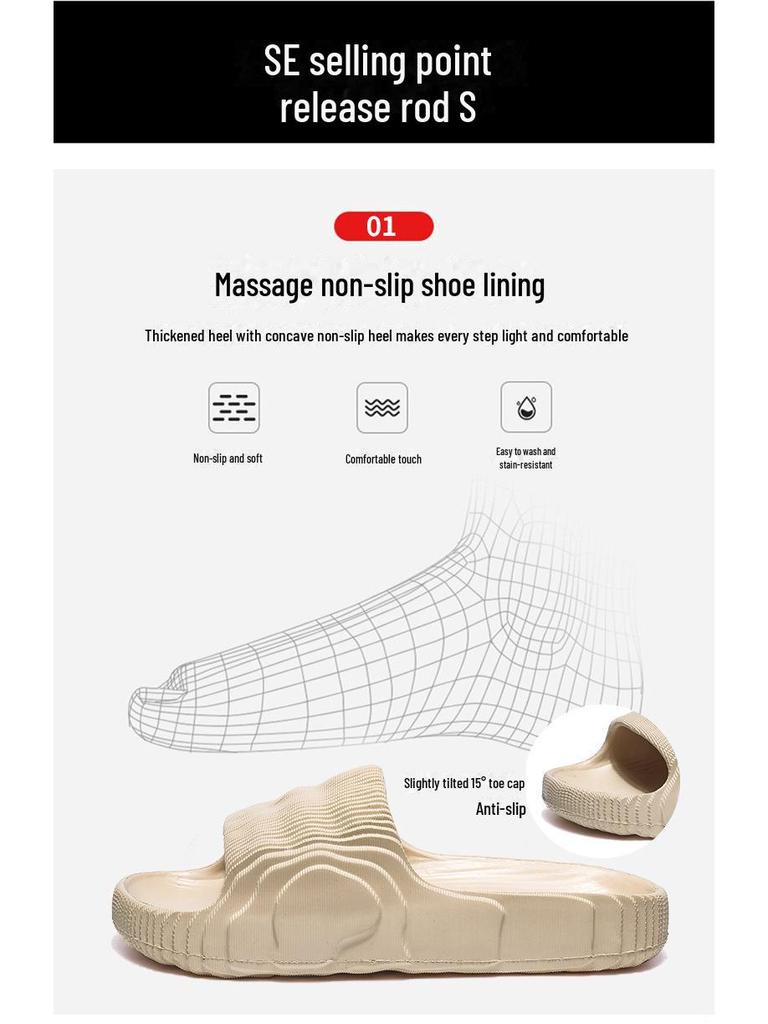 Летние шлепанцы в стиле Канье: Модные, на толстой подошве, большого размера, в корейском стиле, универсальные парные тапочки