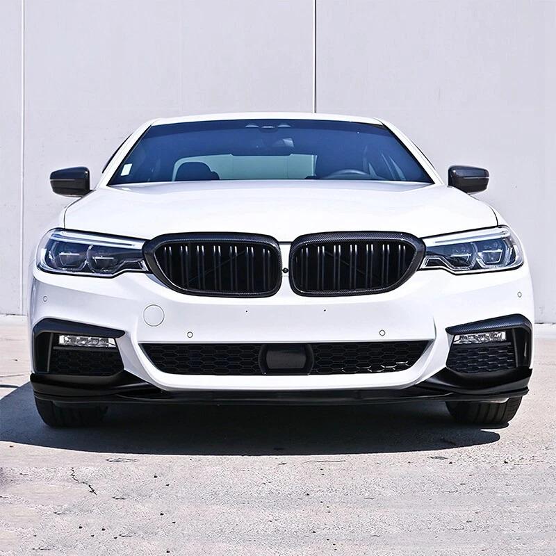 Для BMW 5 серии G30 G31 M-Tech M Sport 2017-2020 Высококачественный 4 шт. Автомобильный передний сплиттер бампера спойлер кузовной комплект в стиле MP Глянцевый черный