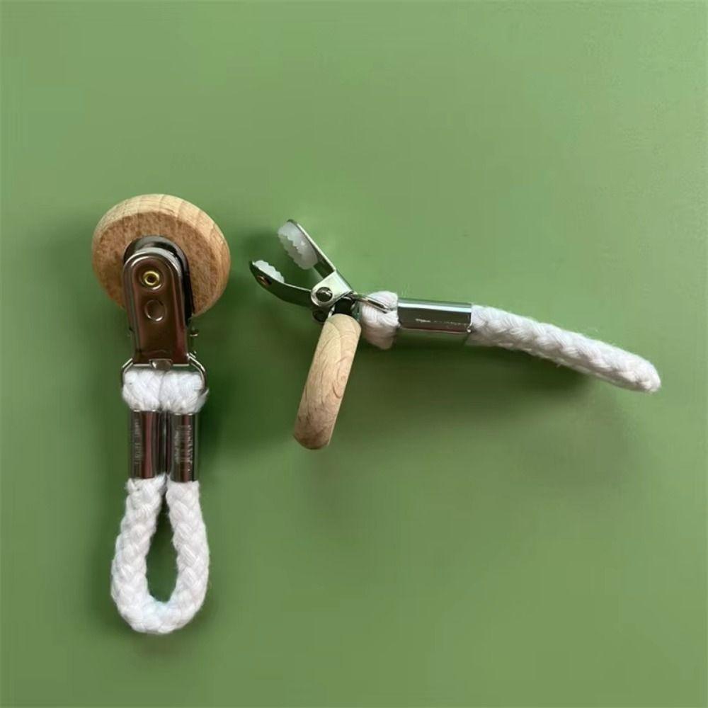 4Pcs Braided Small Woven Rope Clamps Wear-resistant Hand Towel Hanger Towel Hanging Clips  Laundry