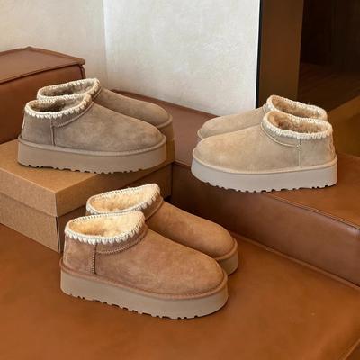 [Фанфна] Сангпо Зимние сапоги Женские Флисовые Утепленные 2025 Зима Новые Сапоги на платформе-маффин Теплые Хлопковые Ботинки Женские