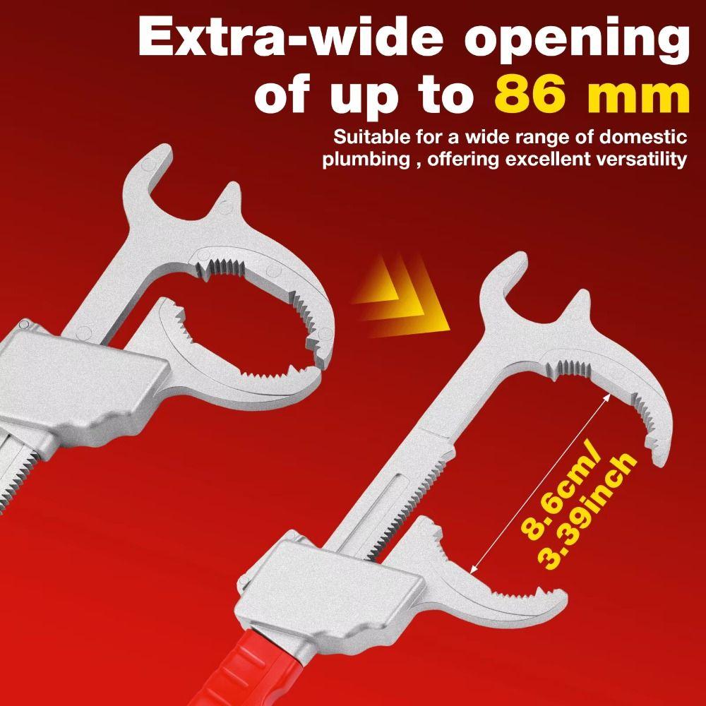 Adjustable Design Faucet Wrench Aluminum Zinc Zinc Alloy Sink Repair Tool Plumbing Wrench Bathroom Use
