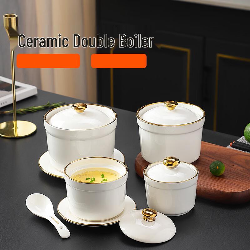 Jingzhou Ceramic Stew Pot with Lid