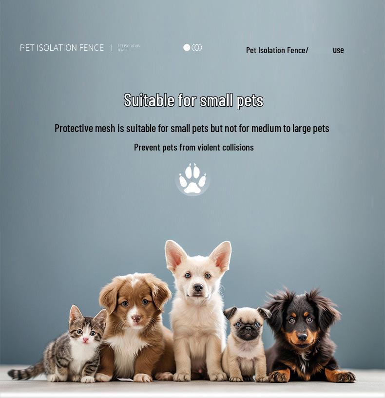 Punch-Free Retractable Pet Barrier: Dog & Cat Isolation Fence