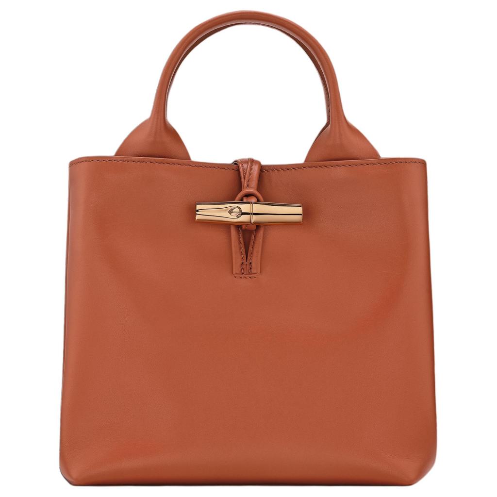 Longchamp Le Roseau Classic Bamboo Buckle Closure Leather Tote Bag Small Women Tote Bags Bark 10273HGCM11