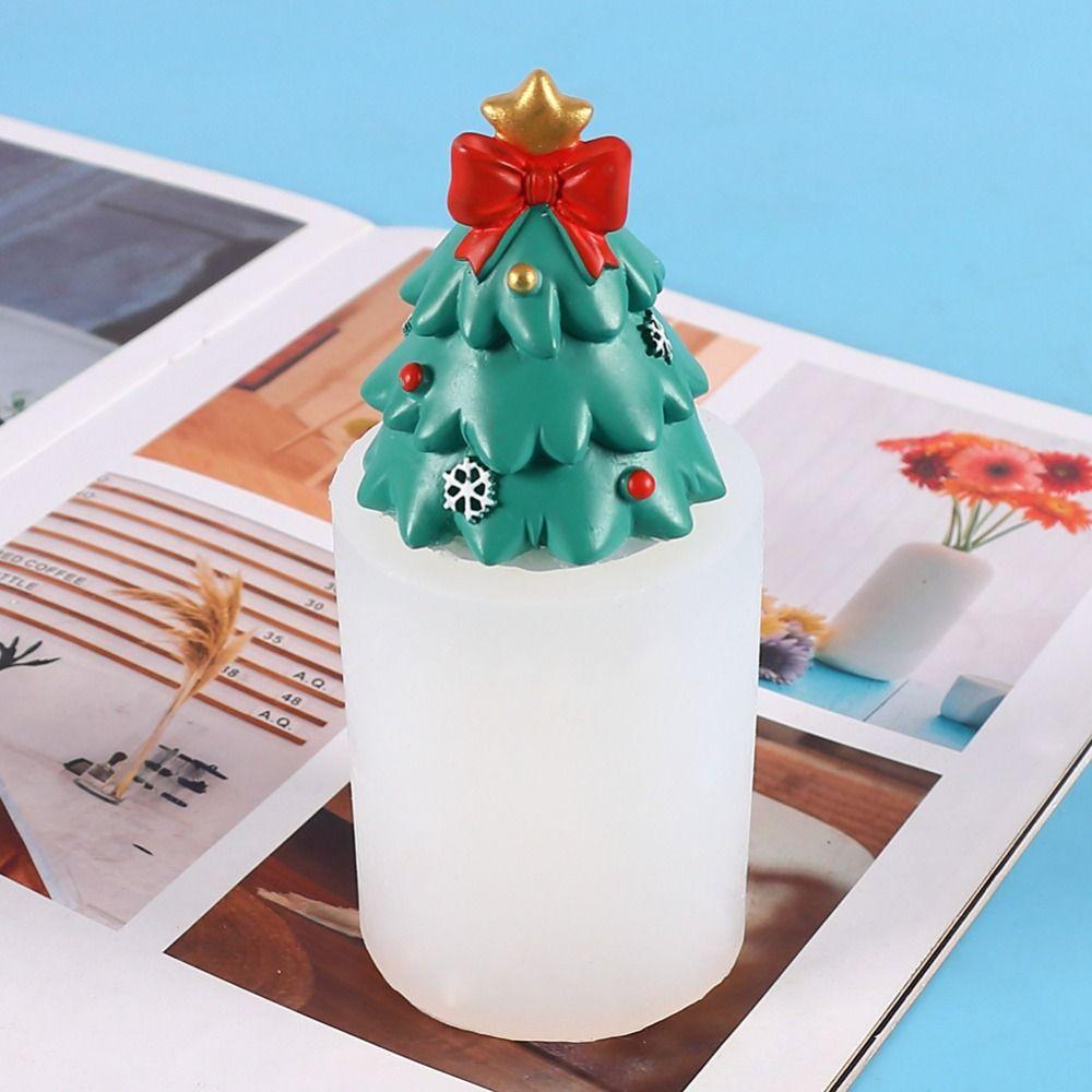 DIY Candle Mould Silicone Soap Mold Gypsum Christmas Tree Candle Mold Candle Making