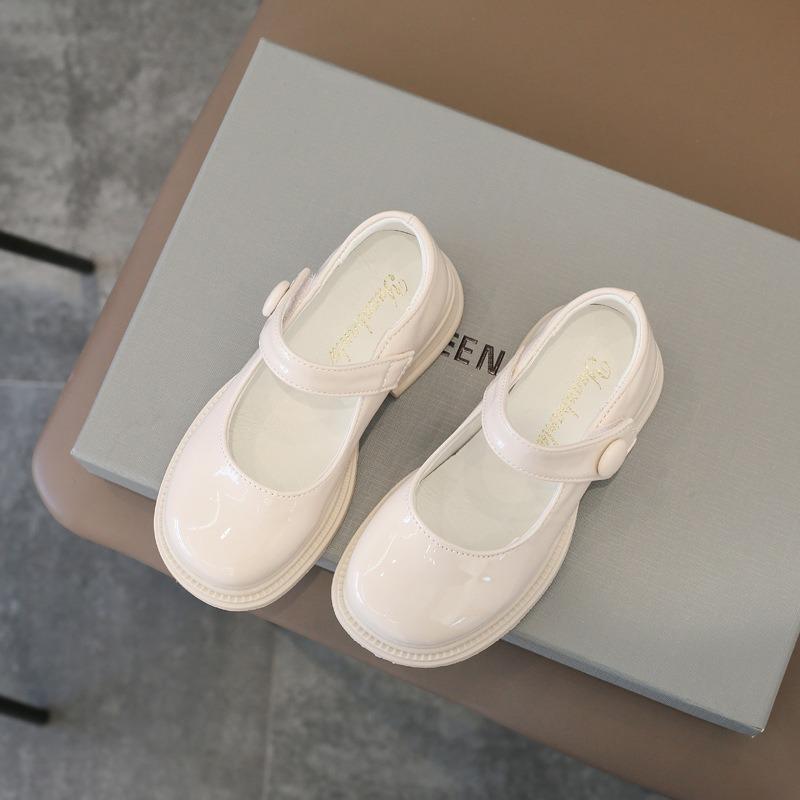 Обувь для девочек, принцесса, мягкая подошва, кожаные туфли, одинарные туфли, черные, спортивная обувь