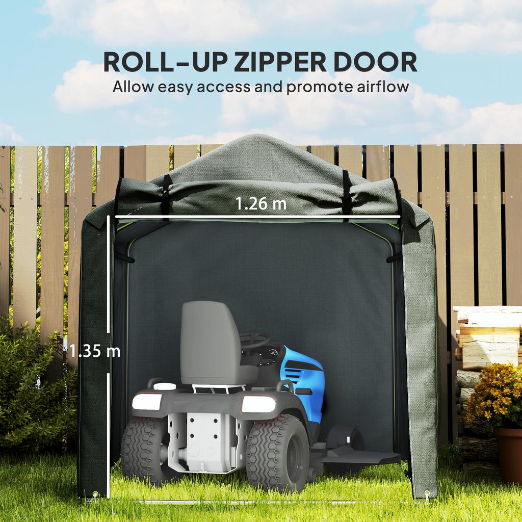 2,2 x 1,6 м Садовый Storage Tent, Водонепроницаемый Anti-UV Велосипедный Тент с Раскатывающейся Молнией, Оцинкованный Уличный Storage Shelter Навес для Велосипеда