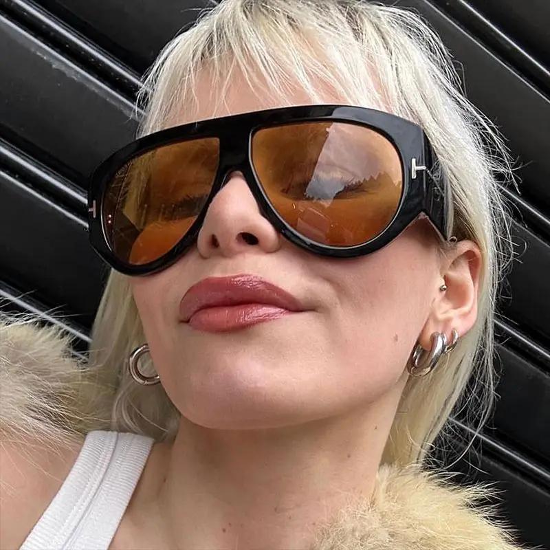 Солнцезащитные очки в Т-образной оправе с большой оправой Pilot 2024 New Toad Fashion Sunglasses Персонализированные женские солнцезащитные очки Защита глаз Очки
