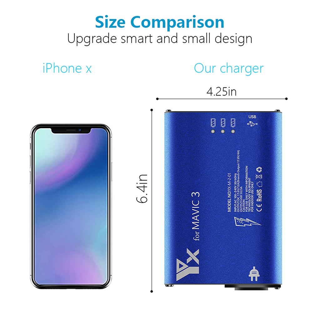 5 In 1 Battery Charger Hub For DJI Mavic 3 Drone Remote Controller SmartPhone Charging Hub Intelligent Rapid Charger