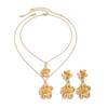 Romantic Flower Necklaces Earrings Light Luxury Women's Necklace  Jewelry Gifts