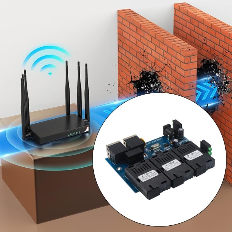 Ethernet Switches Converter 10/100M Reverse POE Switches Output 3 Port Supply Ethernet Fiber Optical Media Converter