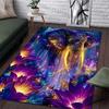 1PC Vibrant elephant in fantasy jungle Print Carpet Rug for Living Room Bedroom Sofa Doormat Home Decor Non-slip Floor Mat