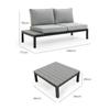 Outdoor Dining Sets Fortia 4 Pc Outdoor Furniture Setting Seater Lounge Chairs And Side Tables Outdoors Garden Patio
