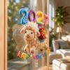 2027 New Year Sheep Sticker Decal Double Sided Glass Door Sticker  Living Room