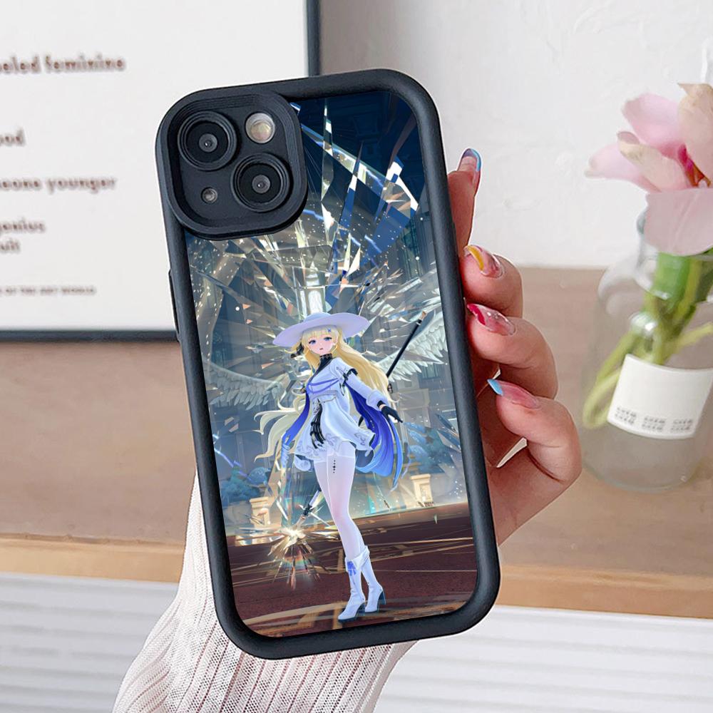Чехол для телефона Wuthering Waves Phoebe для iPhone 17 16 15 14 13 12 11 Air Pro Max Plus Утолщенный ТПУ Цветная Крышка Смартфона Красивый