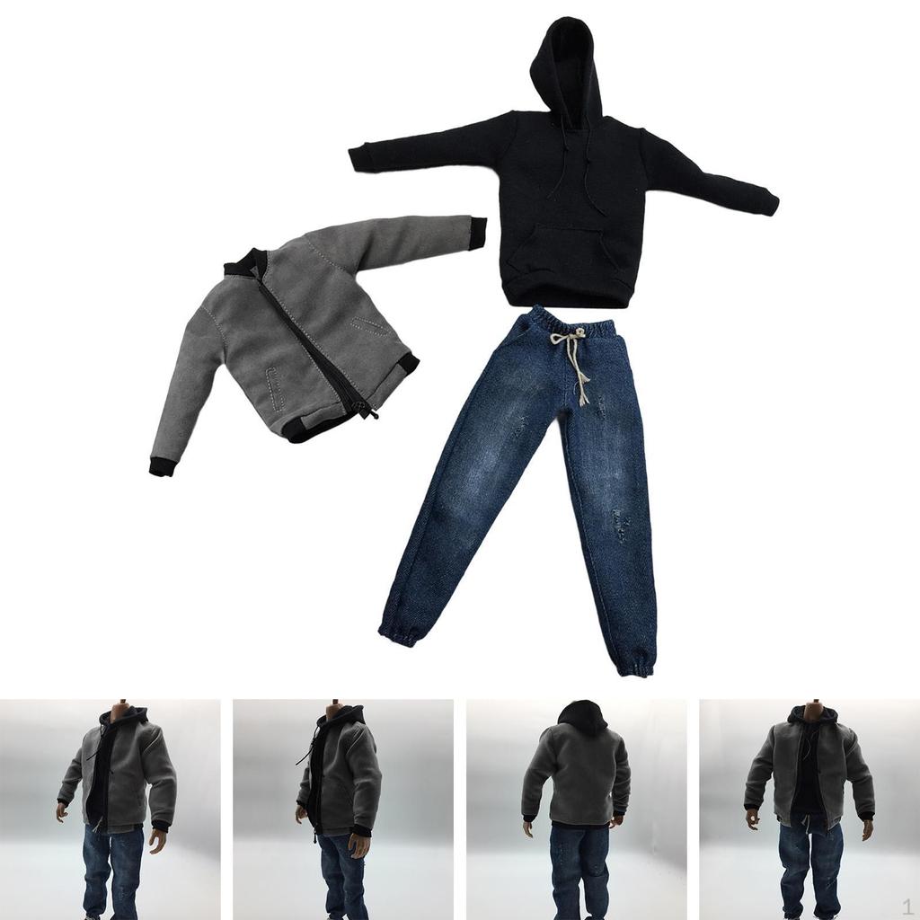 1/6 Male Action Figure Outfit, Jacket And Pants Set for 12 Inch Dolls