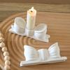 3D Bows Candle Holder Silicone Molds Epoxy Resin Molds DIY Bowtie Concrete Candlestick Molds Plasters Casting Moulds