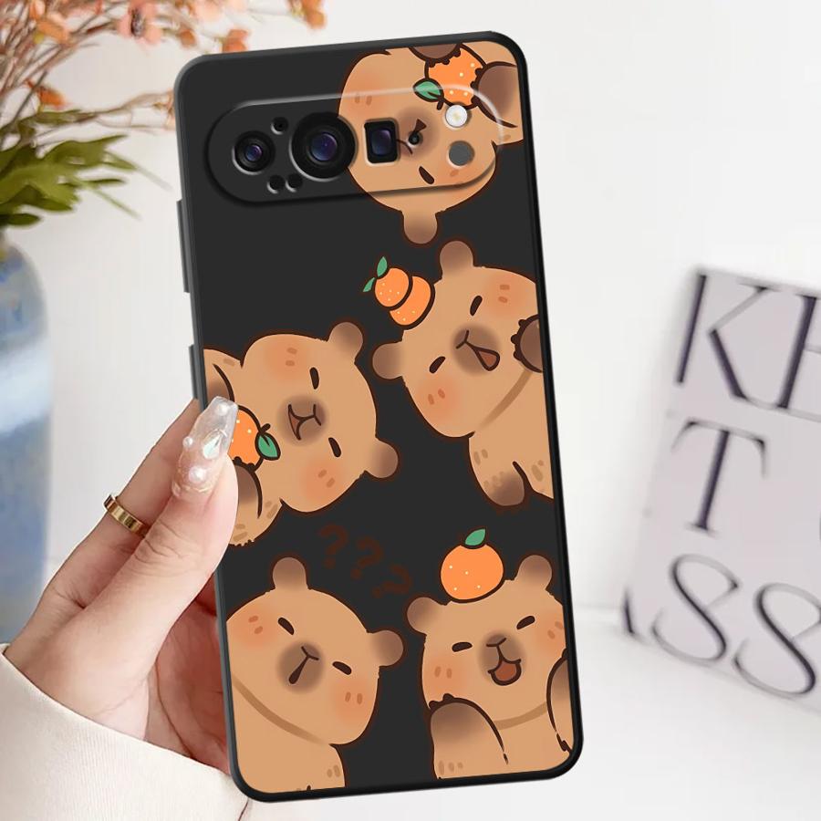 Case for Google Pixel 10 9 Pro XL 9a 8a 6 7 8 Pro 7a 6a Soft Cover Capybara Cartoon Cute