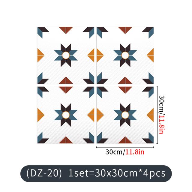 4 шт. современные самоклеящиеся квадратные нескользящие водонепроницаемые съемные наклейки из ПВХ для ванной комнаты и кухни, домашний декор, напольная плитка, наклейка 30X30 см