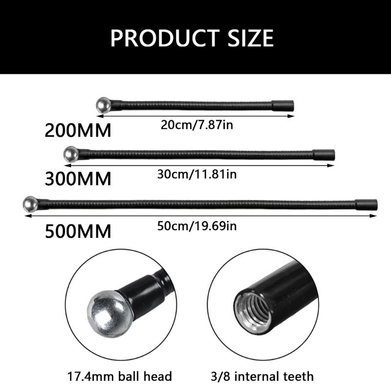 Легкое позиционирование Металлический гибкий штатив-гусиная шея Подставка для камеры мобильного телефона Гибкий рычаг с резьбой 3/8 дюйма для крепления видеоосвещения