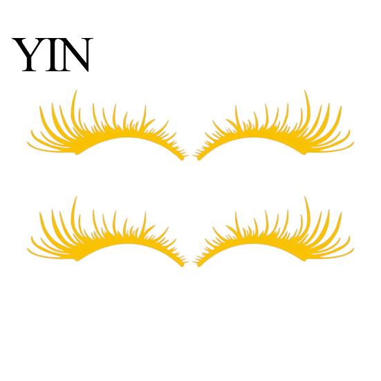 Exterior Car Decoration Accessories 2 Pairs Headlight Eyelash Stickers, Funny Auto Headlamp Decals, Waterproof Vehicle Decals Adhesive Cute