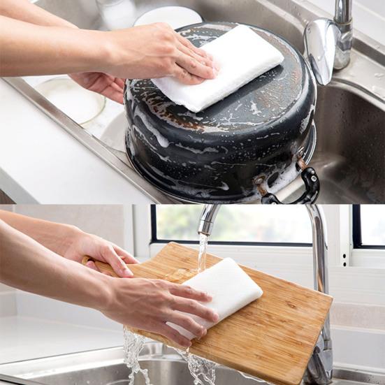 5/10 шт. Чистящая губка Уникальная сетчатая поверхность Сильная дезактивация Легкая губка для мытья посуды