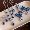 Zircon flower leaf water drop pendant necklace light luxury fashion collarbone chain exquisite new dress accessories
