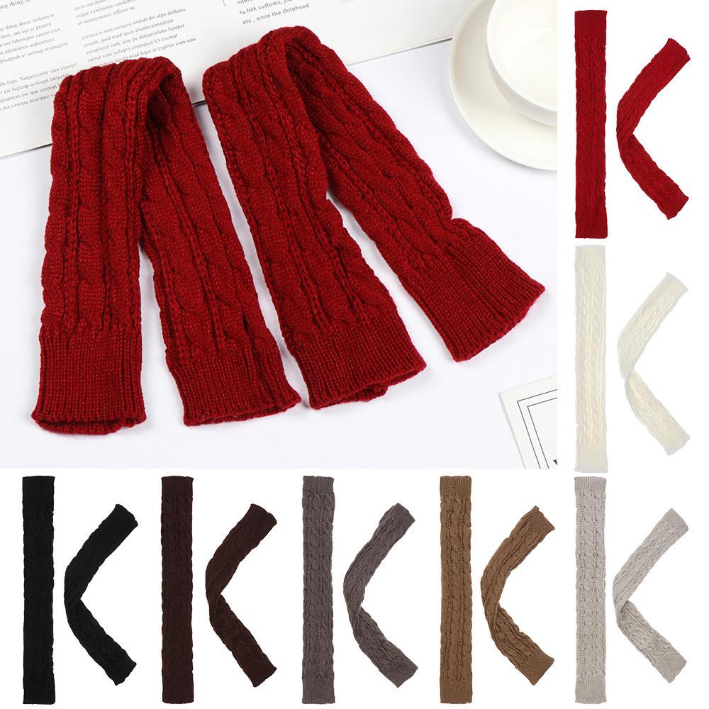 Женщины Девочки Без пальцев Осень Зима Весна Рукава Теплые Шерстяные Варежки Длинные Перчатки Вязаные Перчатки