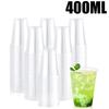 100Pcs Fruit Juice Milk Tea Drink Ice Cream Dessert Cups With Lid Cold Beverage Disposable Clear Plastic Iced Coffee Cups