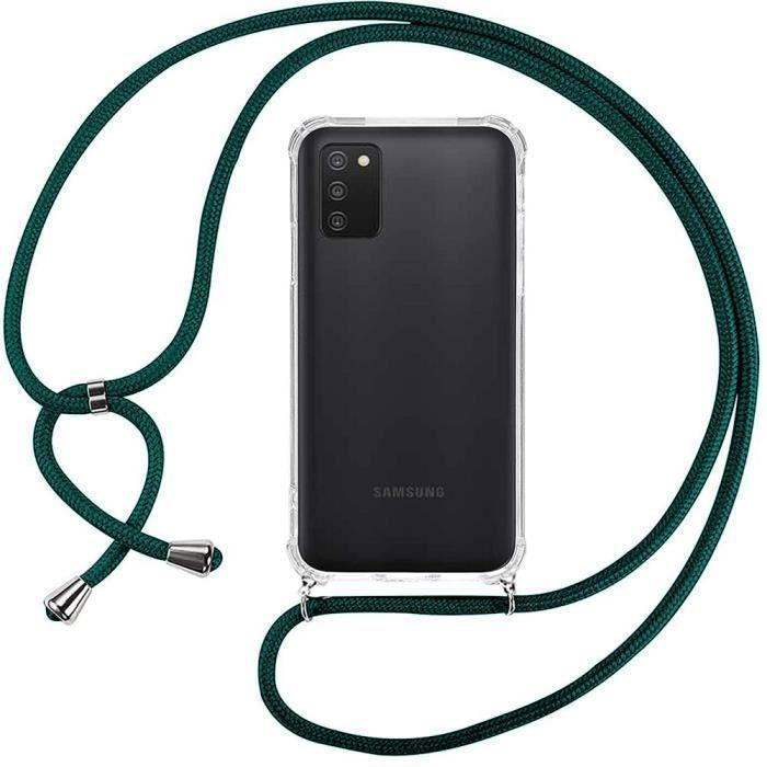 Coque de Protection - PROSHOP - Samsung Galaxy A03S - Souple - AntiChoc - Cordon Vert Nuit