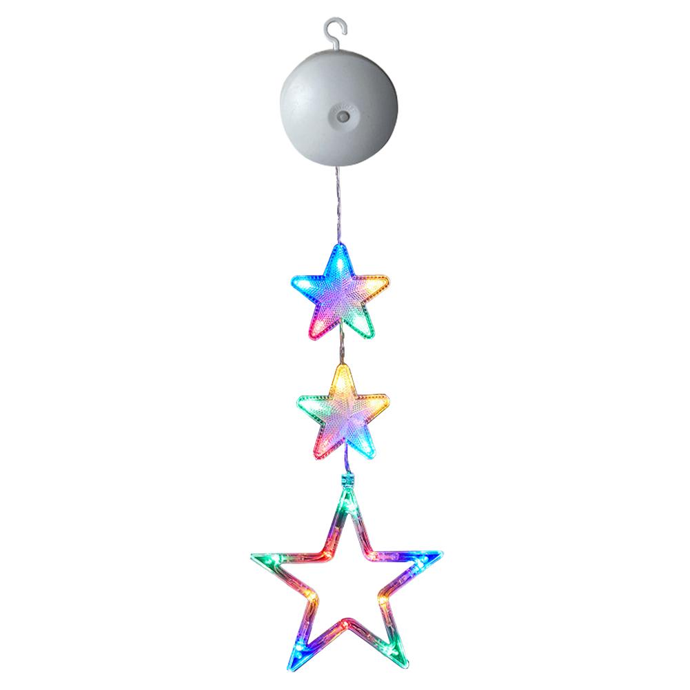 1/3pcs Christmas Indoor Star Window Light with Suction Cup Light Up Hanging Christmas Decoration Christmas Home Shop Party Gifts