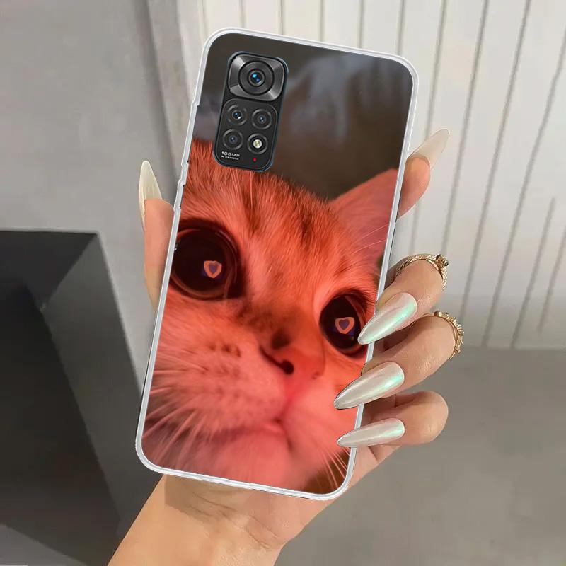 Забавный чехол для телефона с мемами про кошек для Xiaomi Redmi Note 15 14 14S 13 12S 12 Pro 11S 11 Plus 11T 11E 10S Мягкий чехол-накладка Redm