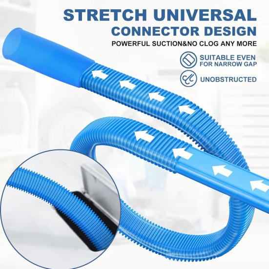 Dryer Vent Cleaning Kit with All Vacuum Cleaner Hose Attachment Brush Connector Dryer Vacuum Ventilation Lint Remover Quick Coupling Tube Accessories