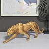 Фигурка животного из смолы, модель Золотой Леопард, Живая статуэтка, Приседающая, Бегущая поза, Высококачественное украшение для ТВ-тумбы, Прихожей, Офиса, Новоселье,