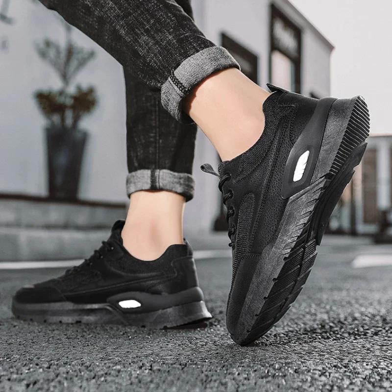 Новые мужские кроссовки сетчатые дышащие кроссовки мужские повседневные спортивные туфли для активного отдыха модные замшевые туфли на платформе мужские кроссовки tenis hombres