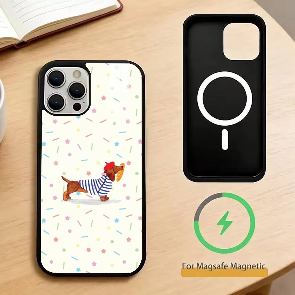 Sausage Dog   Phone Case For iPhone17,16,15,14,13,12,11 Plus,Pro Magnetic For Magsafe Wireless Charging