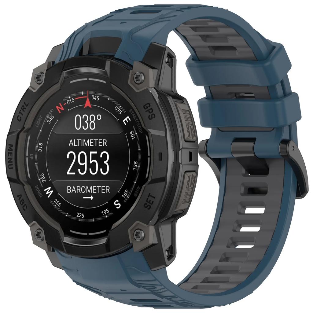 Мягкий силиконовый ремешок для Garmin Instinct 3 45 мм 50 мм Двухцветный браслет Наручный ремешок для Garmin 3 50 мм 45 мм Аксессуары для ремешка