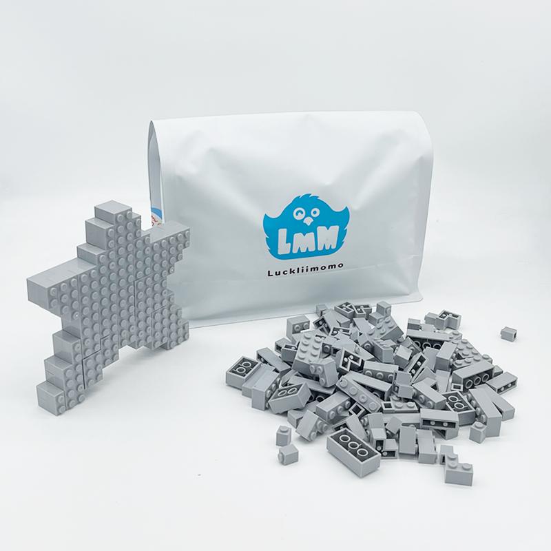 600/1200 Pieces Classic Building Blocks Basic MOC Bulk Building Bricks White Grey DIY Assembled Creative Educational Toys Gift