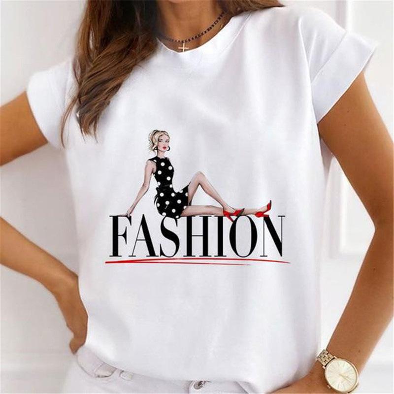 Explosive Sunflower Flower Base Casual White Shortsleeved Womens Tshirt Oversized T Shirt Harajuku Tops