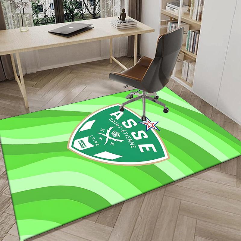 1PC Green Saint-Etienne Football Rug Game Carpet, Floor Mat for Bedroom Living Room Entryway Rug, Home Decor Idea Gift for Christmas birthday