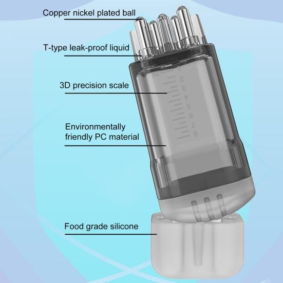 8ML Hair Oil Applicator with Precise Scale Scalp Massage Applicator Comb Clear Portable Hair Serum Oiling Dispenser Brush Hair Root Application Comb