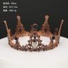 Европейская и американская роскошная большая корона для украшения торта на день рождения, украшение для ведущего, головной убор из сплава и страз, круглая корона