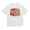 Women's Fashion Classic T-Shirt Floral Motif With Positive Messages Design Tee
