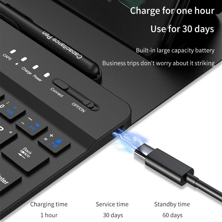 Популярный набор GKK Gear Adjustment для Samsung Galaxy Z Fold5: Беспроводная клавиатура+Перо+Мышь+Чехол