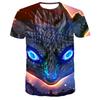 Round Neck Short Sleeve Streetwear Fly Dragon 3D T-shirt Men Women Printed Top Casual Couples Punk T Shirts