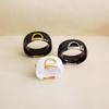 Ceramic Ring D-word Refers To Fashionable and Simple Couple's Black and White Pairing Ring