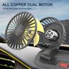 5V 12V 24V Car Fan Cooling Car Fan Dual Head Usb Car Fan 2 Speeds Multifunctional Temporary Parking Card Auto Vehicles fan